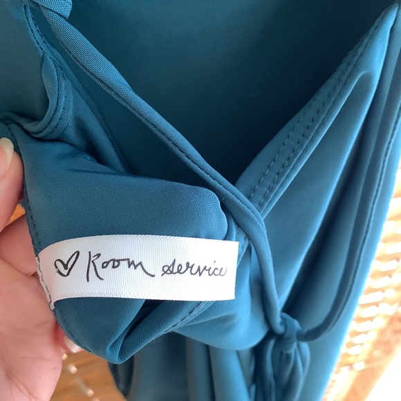 Room service - teal mini cocktail dress - size S - Picture 5 of 6